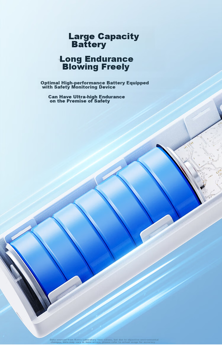 Kewo 10000mAh Large Capacity Handheld Mini Fan Cooling Ice Compress Semiconductor Desktop Neck Hanging Long Battery Life Portable Rechargeable High-Speed Cooling Device for Office Dormitory 7