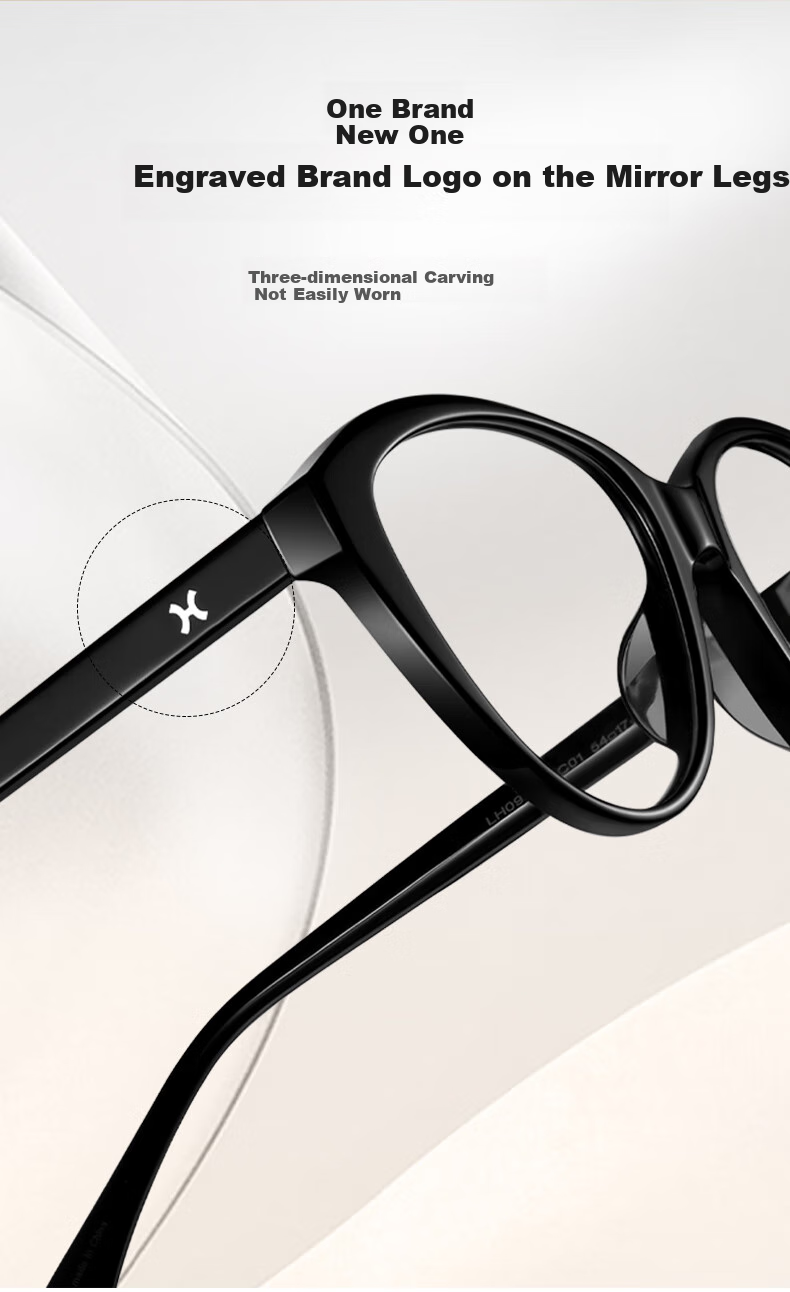 LOHO [Professional Eyeglass Fitting] Black Frame Glasses for Women, Myopia, Astigmatism, Prescription Lenses, Zeiss Lenses, Cat-Eye Anti-Blue Light Frames 5