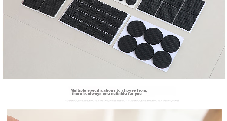 Jiebishi Chair Foot Pads, Table And Chair Leg Covers, Quiet, Wear-Resistant, Non-Slip, Thickened Pads, Sofa Stool Anti-Slip Stickers, Table Leg Pads 10