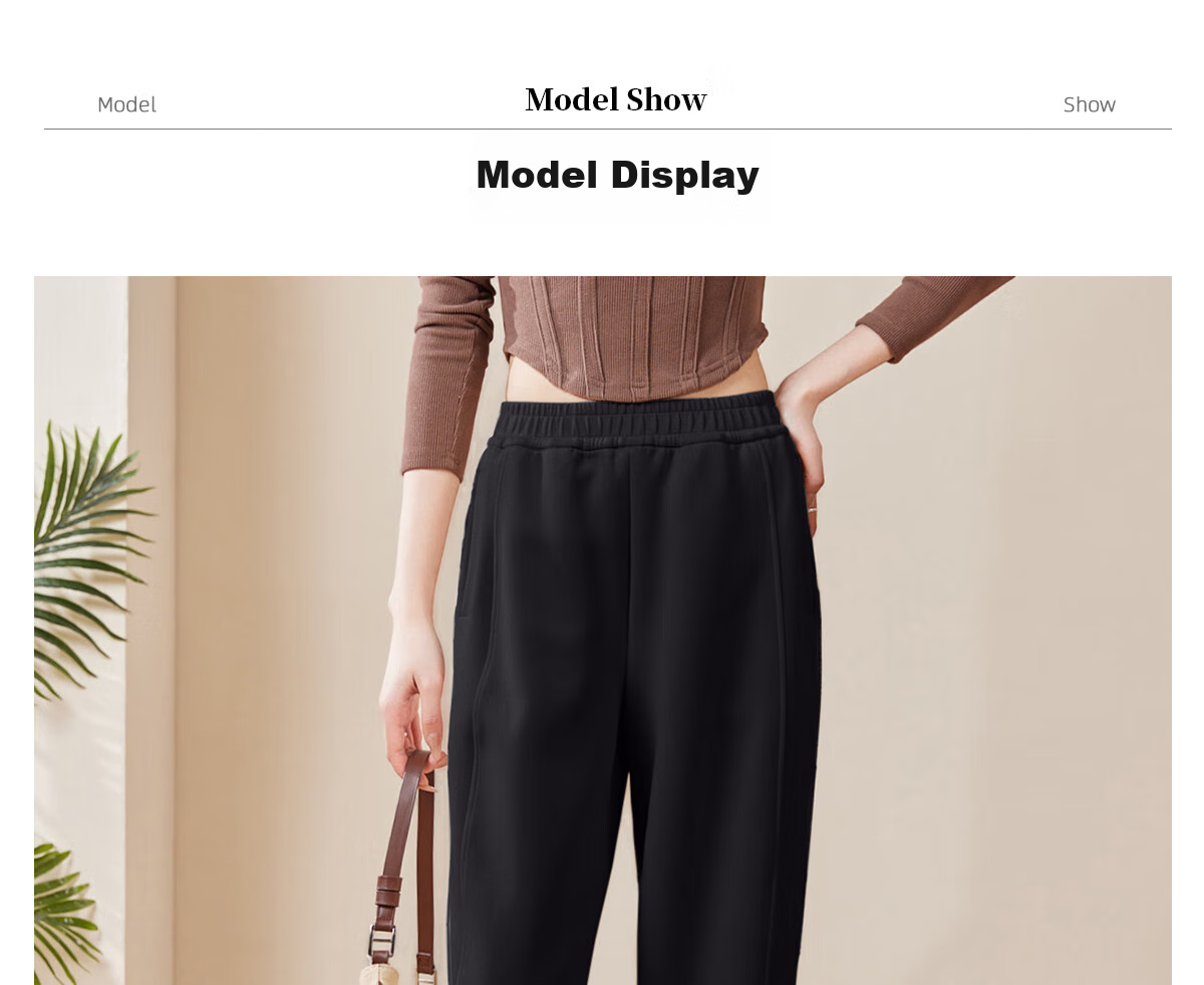 Chushen Women's Casual Pants, Fashionable And Versatile, High-Waisted Loose-Fitting Slimming Nine-Point Harem Pants, Grandma Pants S141K2005 14