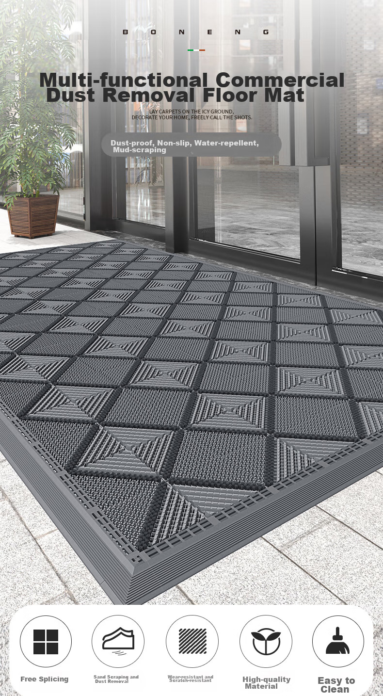 Boneng Entrance Mat, Outdoor Interlocking Non-Slip Mat, Doorway Foot Mat, Entrance Floor Mat, 60x90cm 1