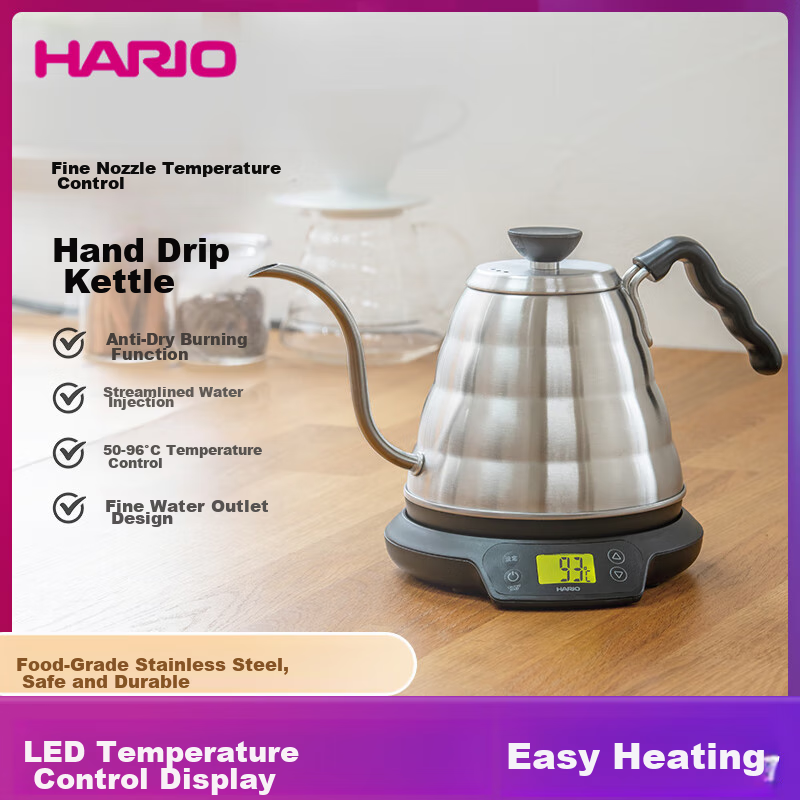 Электрический чайник HARIO Smart Heating And Temperature Control, 800 мл, для домашнего использования, с контролем температуры