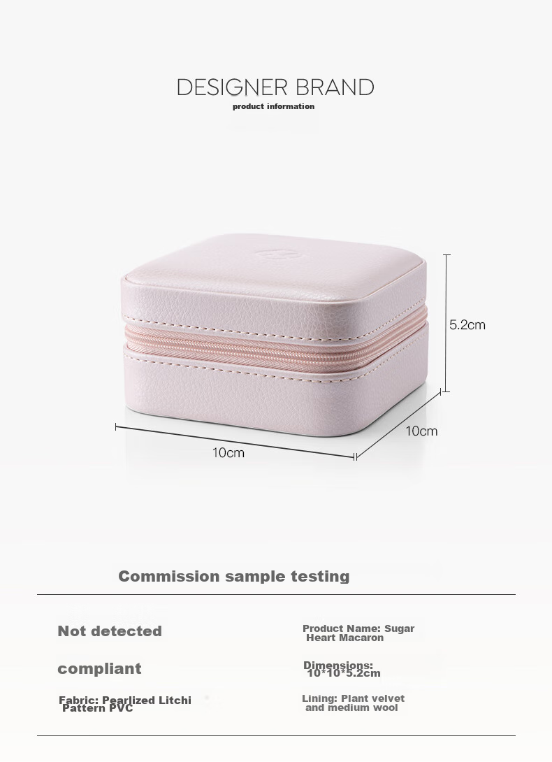 VLANDO Portable Travel Jewelry Box, Compact Storage Case for Women's Accessories, Dustproof Birthday Gift for Girlfriend [Without Mirror] 22