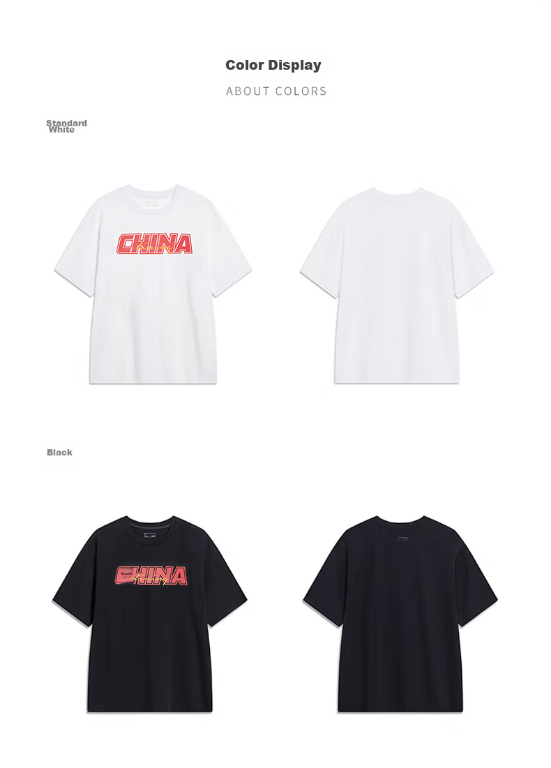 Li-Ning Men's Short-Sleeve Shirt [Same As In-Store], Summer Trendy Printed Top, Casual Sports Round Neck Half-Sleeve Breathable T-Shirt 10