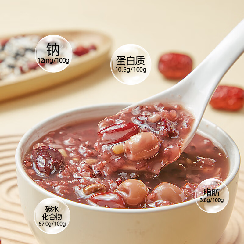 燕之坊 八宝粥米 2斤 早餐腊八粥 五谷杂粮红皮花生仁莲子红枣