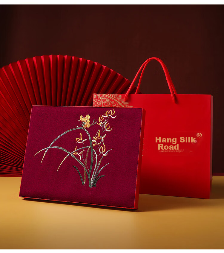 Hangsilu Pure Wool Scarf for Women, Embroidered Shawl, Elderly Neck Warmer, Mid-Autumn Festival Gift for Mom And Elders, High-End Birthday Present 23