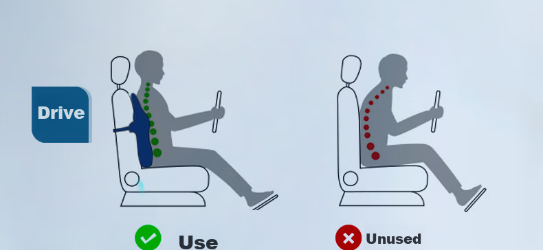 Back2 Lumbar Support Cushion for Office, Ergonomic Back Pillow, Long-Sitting Aid, Car Seat Cushion, Waist Pillow 10