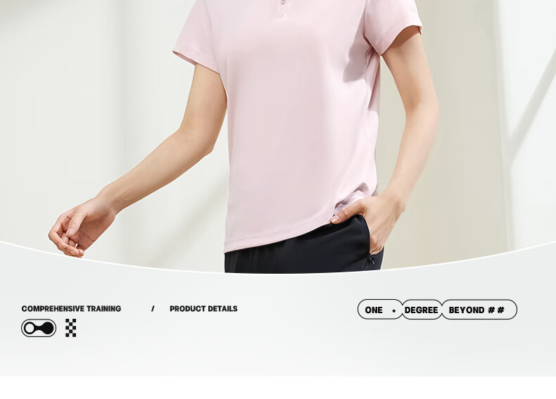 361° Women's Short-Sleeve T-Shirt, Summer New Style Quick-Dry Polo Shirt, Sports Running Loose Top, 662624112H-2 88