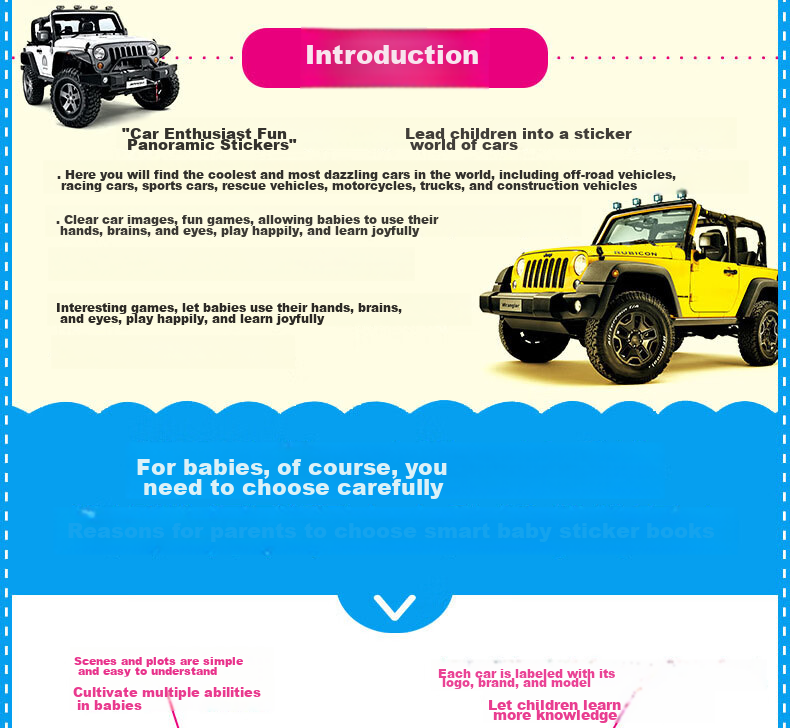 Diyu Car Stickers for Off-Road Vehicles And Engineering Cars, Baby Car Stickers for Boys And Girls, Sticker Book Toy 2