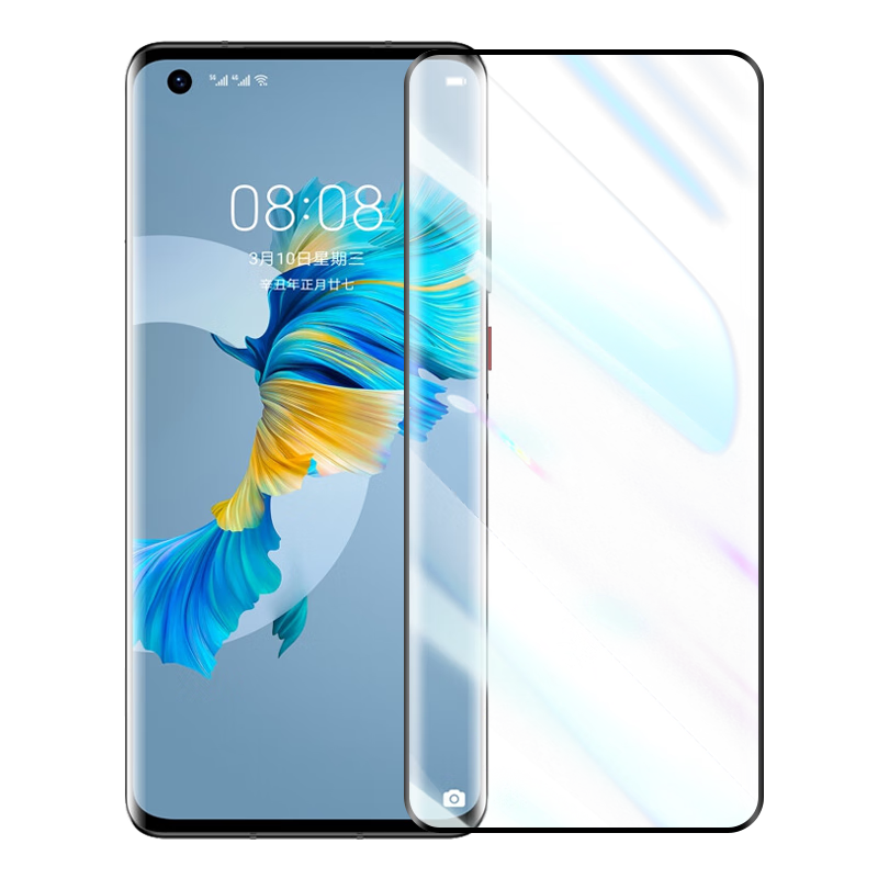 LLUNC Tempered Glass Screen Protector for Huawei Mate40 Pro/40e Pro/Pro+/Mate40 RS Porsche Design, Curved Full Coverage, Shatterproof Protective Film