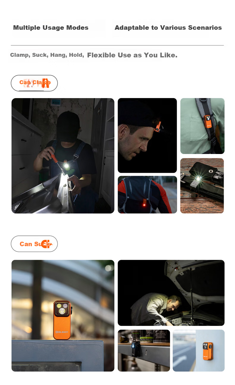 OLIGHT Warrior Pro S Ultra-Long Battery Life Portable Emergency Magnetic Five-Light Source High-Power Flashlight Night Fishing Lamp 7
