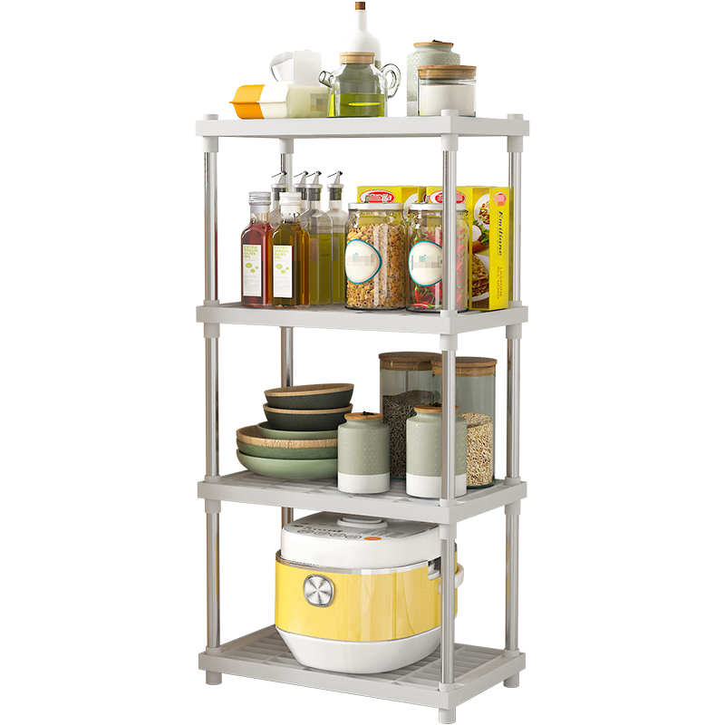 Jialiren Multi-Tier Storage Rack, Kitchen Organizer Shelf, Reinforced Floor-Standing Unit for Home, Bathroom Multi-Functional Storage Rack, Bathroom Shelf