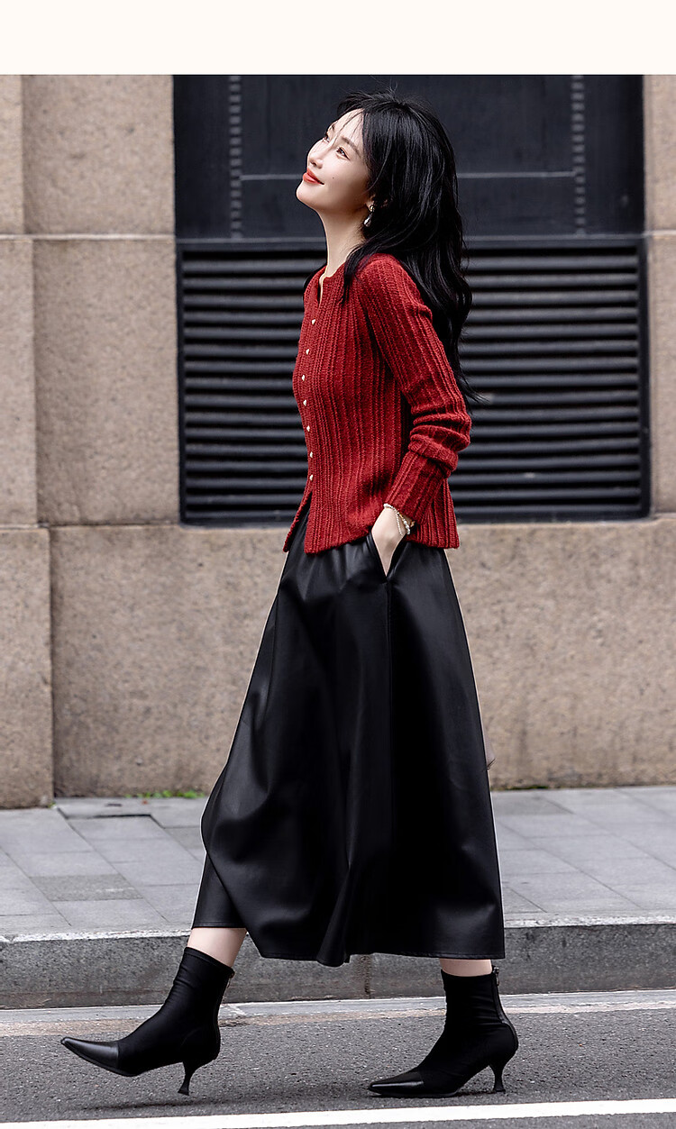 Dme [Mijingqingshu] Spring And Autumn Simple Style Sweater with Wool, Commuter Pullover Round Neck, Concealing Comfortable Knit Top for Wome 24