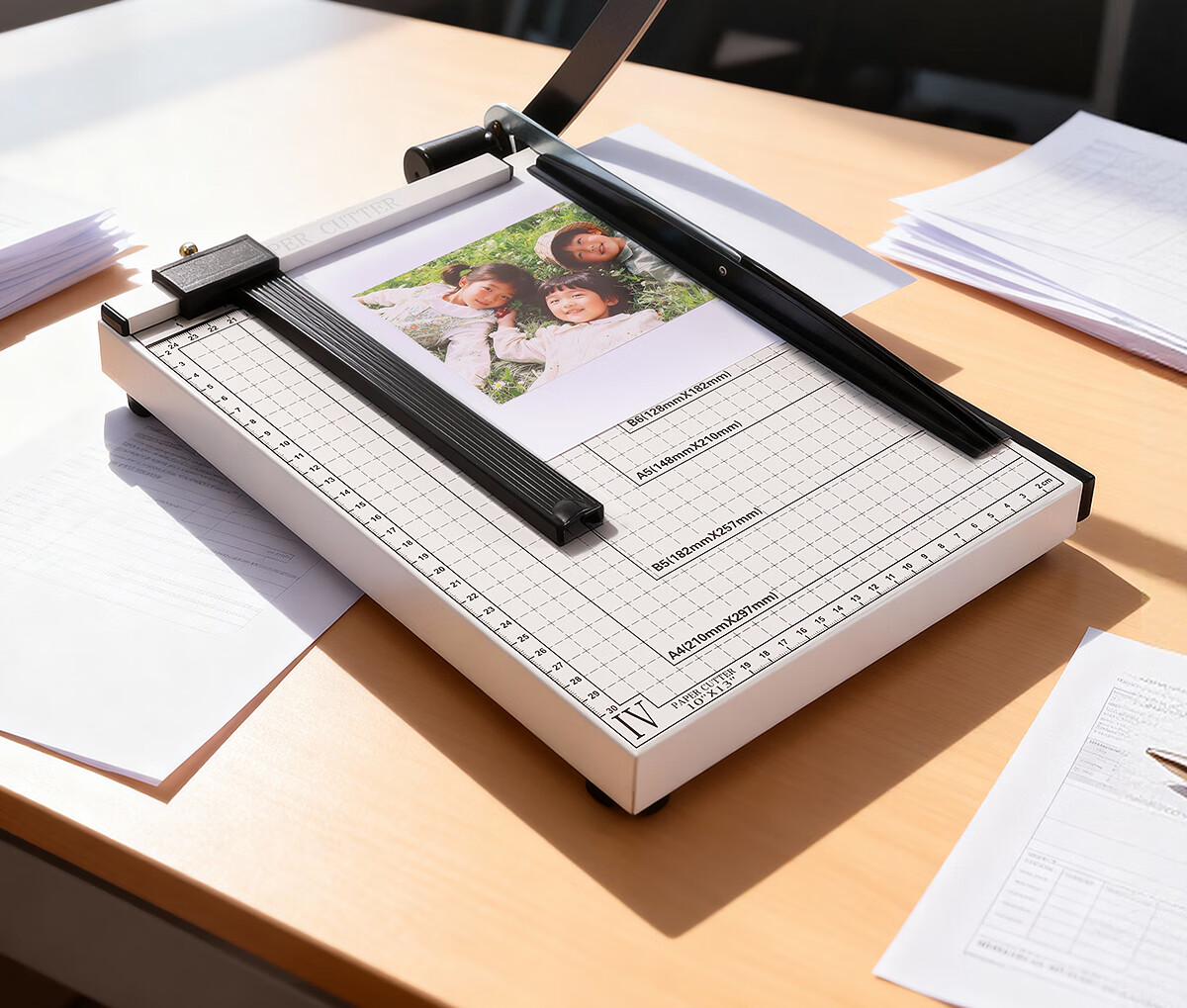 Caige A4 Steel Paper Cutter Manual Paper Trimmer Metal Photo Cutter Office Home Small Size 2