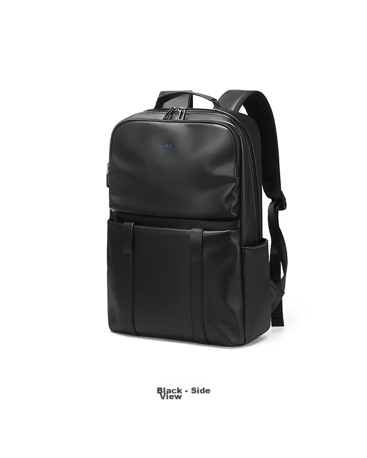 GOLF Backpack for Men, Soft Leather 15.6-Inch Laptop Bag, Large Capacity Commuter Business Travel Bag, Student Schoolbag for Wome 17