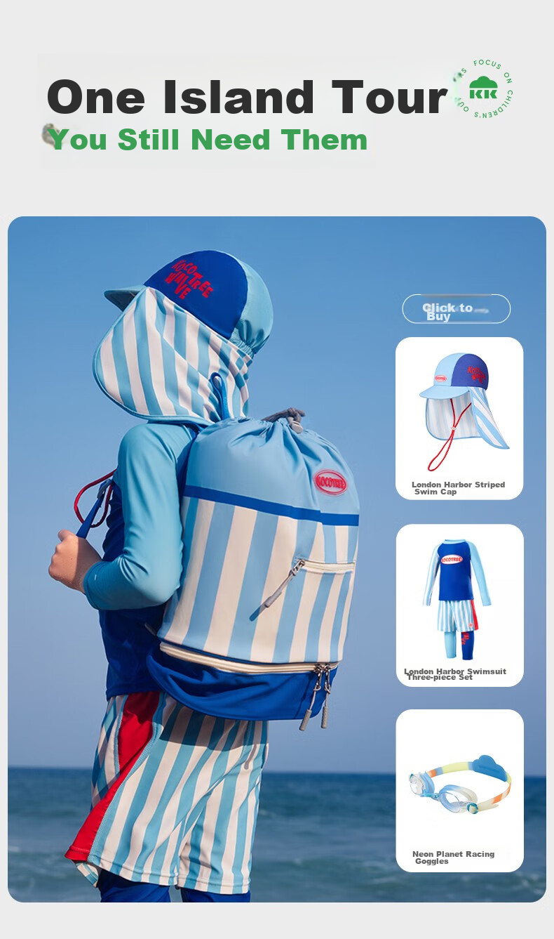 Kocotree Children's Swim Bag with Dry And Wet Separation Storage, Boys And Girls Sports Portable Backpack, Large Capacity Watermelon Desig 28
