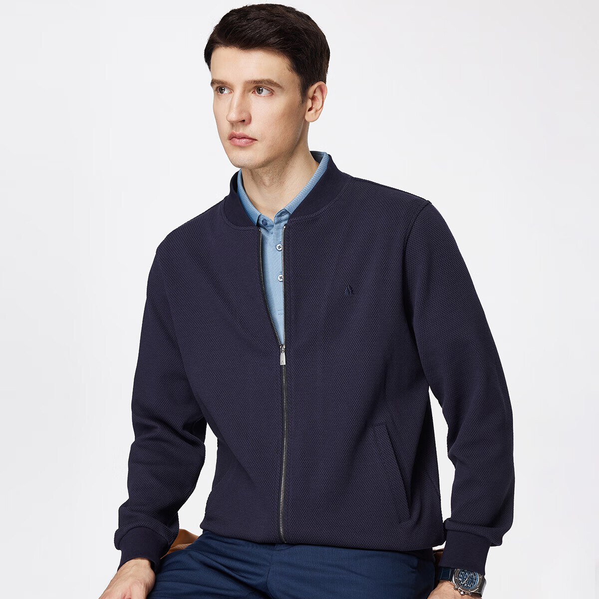 FIRS Baseball Collar Jacket Spring And Autumn Style Casual Versatile Pineapple Pattern Elastic Cardigan Comfortable Skin-Friendly Men's Outerwear