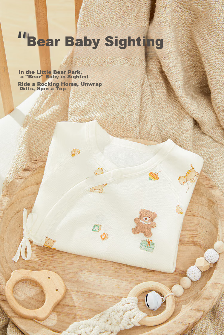 Wismorni Newborn Onesie, Spring And Autumn Baby Clothes, Pure Cotton Seamless Infant Long-Sleeve Triangle Romper Bodysuit 2