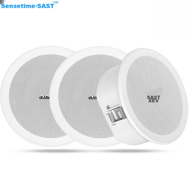 SAST G3 Wireless Bluetooth Ceiling Speaker Set, Recessed Ceiling Speakers with Built-In Amplifier, Active Background Music, for Home Living Room, Conference Room, Shop Broadcasting, Home Use, One-To