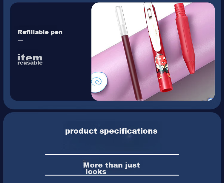 ZEBRA JJ15-JM Bophi Yexing Limited Edition Gel Pen, 0.5mm Retractable Bullet Tip, Signature Pen for Students' Journaling And Marking, Bordeaux Purple, Single Pe 9
