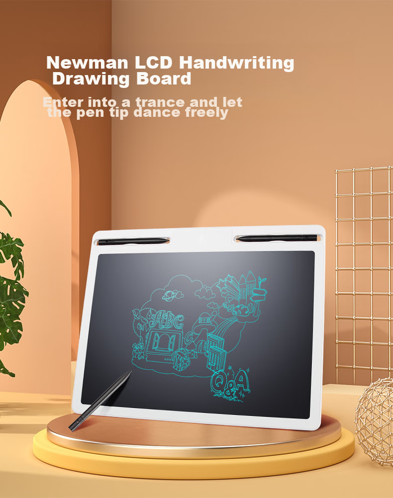 Newsmy 28-Inch Colorful Rechargeable High-Brightness LCD Large Screen Electronic Whiteboard Writing Pad Children's Drawing Board Office Writing And Drawing Tablet for Boys And Girls, Children's Day Birthday Gift Black 1