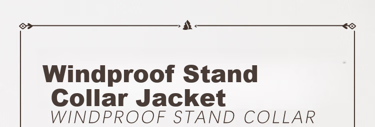 FIRS [Vintage Workwear] Men's Jacket, Business Casual Solid Color Workwear Pocket Stand-Collar Cardigan Men's Outerwear 1