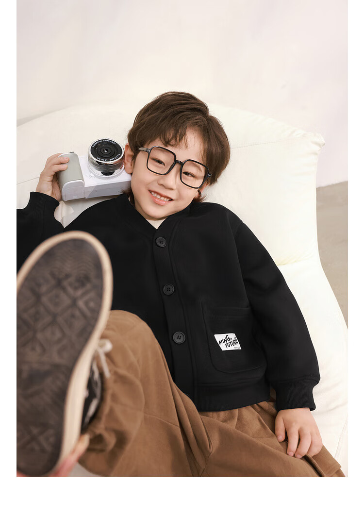 LUSON Chen Da Zhu Boys' Cardigan Jacket, 2025 Spring And Autumn New Style, Children's Casual Long-Sleeve Top, Cool Cardiga 17