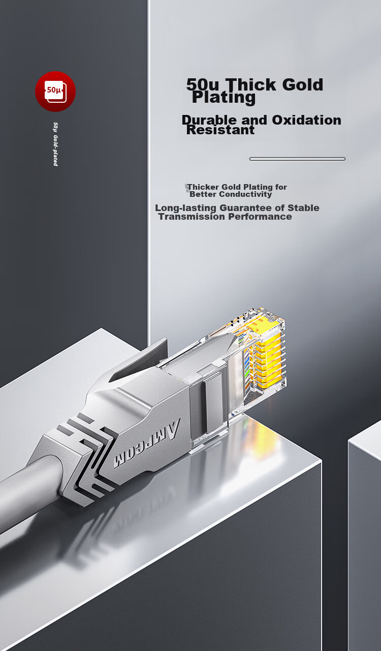 AMPCOM Cat6 Patch Cable, 3 Meters, Gigabit UTP Unshielded Network Cable for Home And Engineering Wiring, Switch Connection Cable, Black AMC6BK71830 9