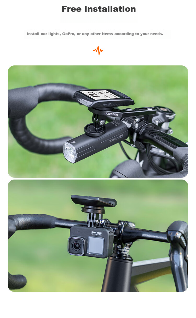 Move Iron Bicycle Handlebar Stem Mount, Road And Mountain Bike Extension Bracket, Sports Camera Multi-Functional Adjustable Telescopic Mount 13