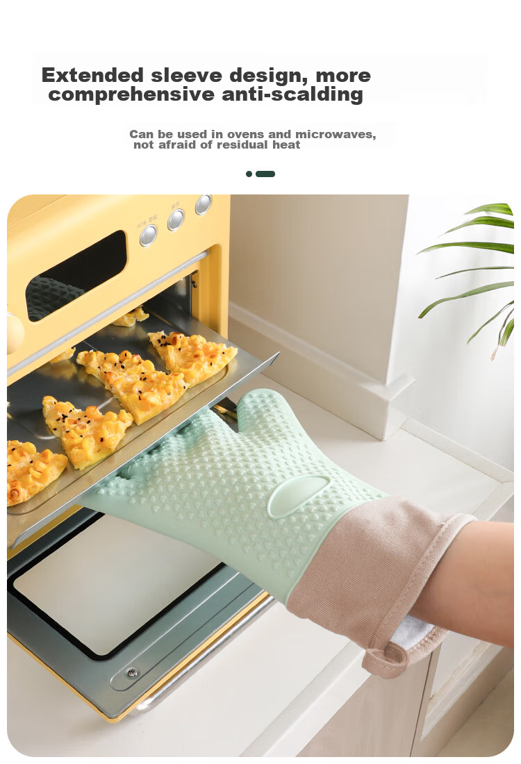 Jekero Five-Finger Thick Heat-Resistant Gloves, Insulated Anti-Scalding Gloves for Kitchen, Microwave Oven, Baking Oven, Specialized Thick Non-Slip 8