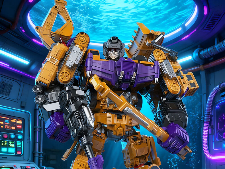 Bluqi Engineering Vehicle Bulldozer Mecha Building Robot Toy for Boys Ages 3-6 Birthday Gift 7-10 Transformer 1