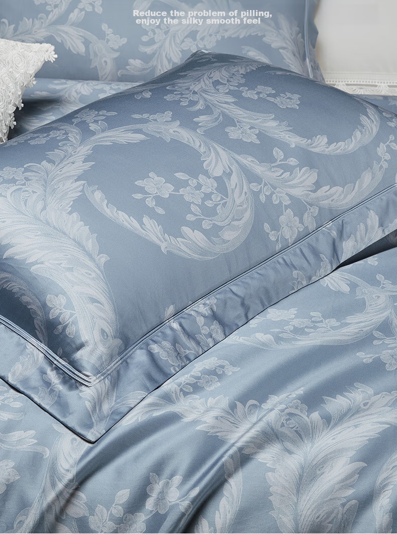 BEYOND Home Textiles, 140-Count Xinjiang Long-Staple Cotton Four-Piece Luxury Light Luxury Pure Cotton Bedding Set, Manryia 180cm Home Living Room 17