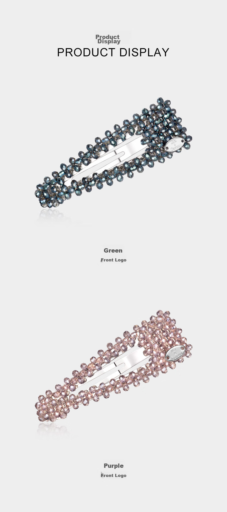 Cercoo Crystal Illusion Series Rhinestone BB Clip, Full Diamond Hair Clip, Side Clip, Bangs Clip, Elegant Versatile High-End Hair Accessory 7