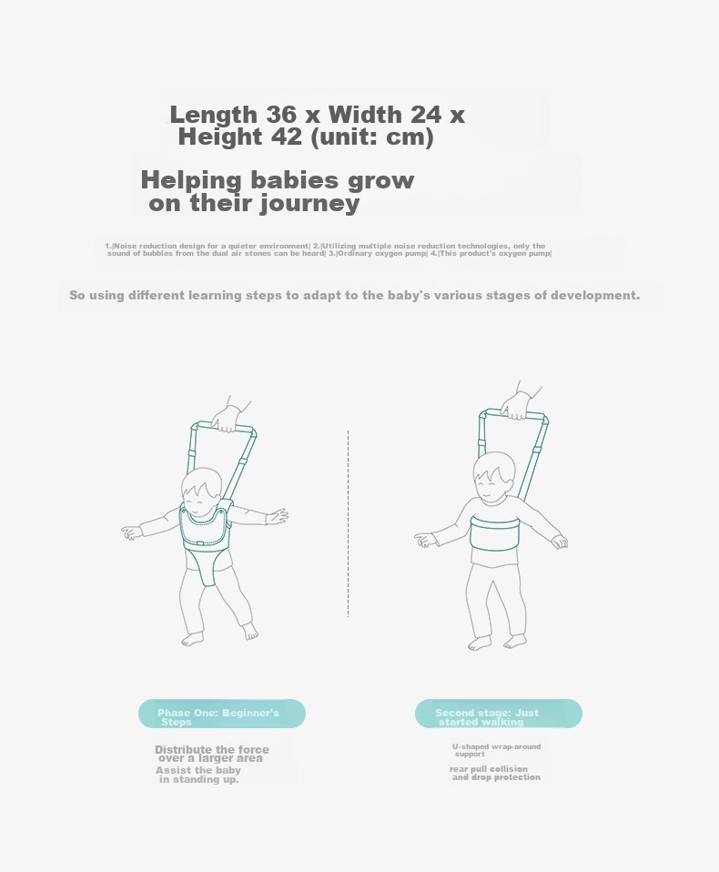 Babycare Toddler Walking Strap with Leash, Anti-Lost, Non-Choking, Breathable, Detachable, CNAS Certified, 0-24 Months 8
