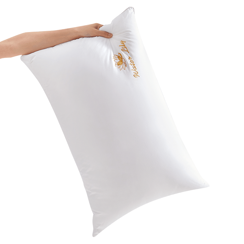 BEYOND Home Textile Pillow Core, Washable Pure Cotton Embroidered Single Soft Pillow Core, Low Pillow Pair Set, Lianyi 48*74cm Home Gallery