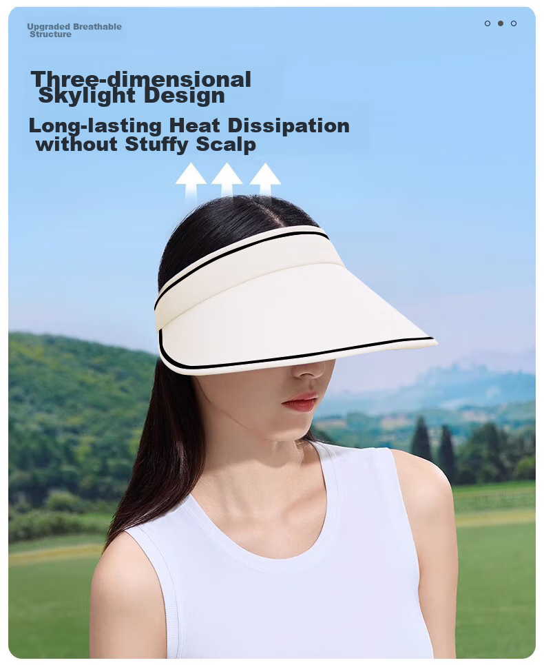 Huili Sun Protection Hat, Women's Visor Cap, Unisex Outdoor Sports Cycling Fitness UV Protection Sun Hat 2