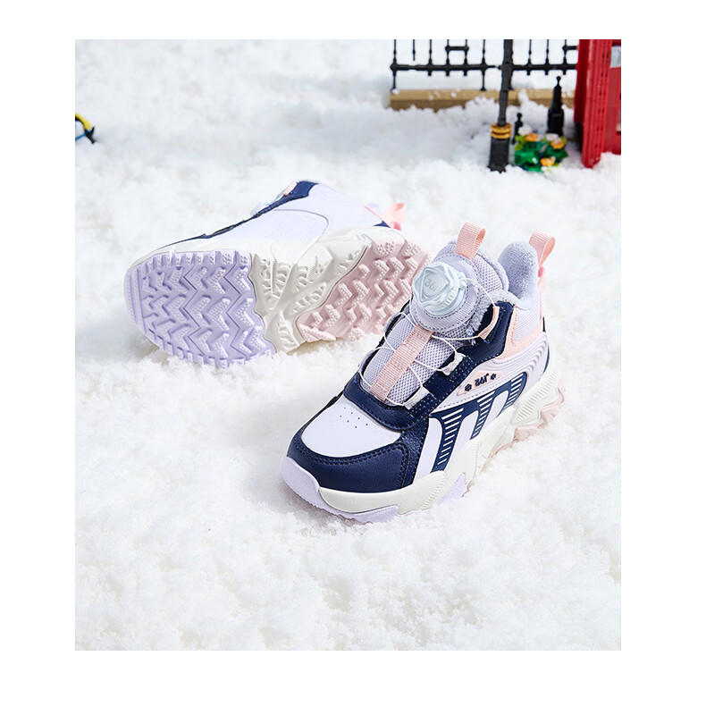 361° Kids Winter Cotton Shoes 24 Size Unisex Toddler Outdoor Warm Fleece Lined Durable Cotton Shoes Purple 30 14