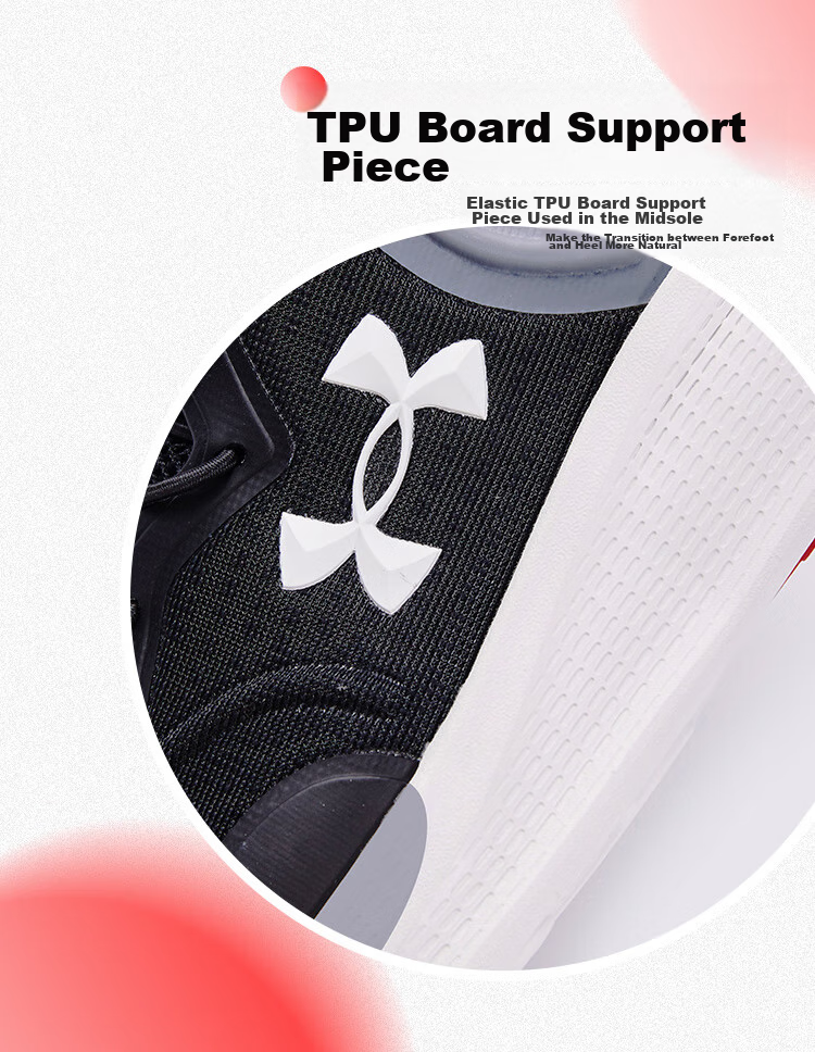 Under Armour Children's Shock-Absorbing Non-Slip Exam Shoes for Older Boys, Breathable Lace-Up Running Shoes 7