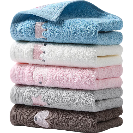 Grace Infant Class A Towel, Children's Pure Cotton Face Towel, Home Embroidered Small Towel, Soft Absorbent Face Cloth for Washing And Sports