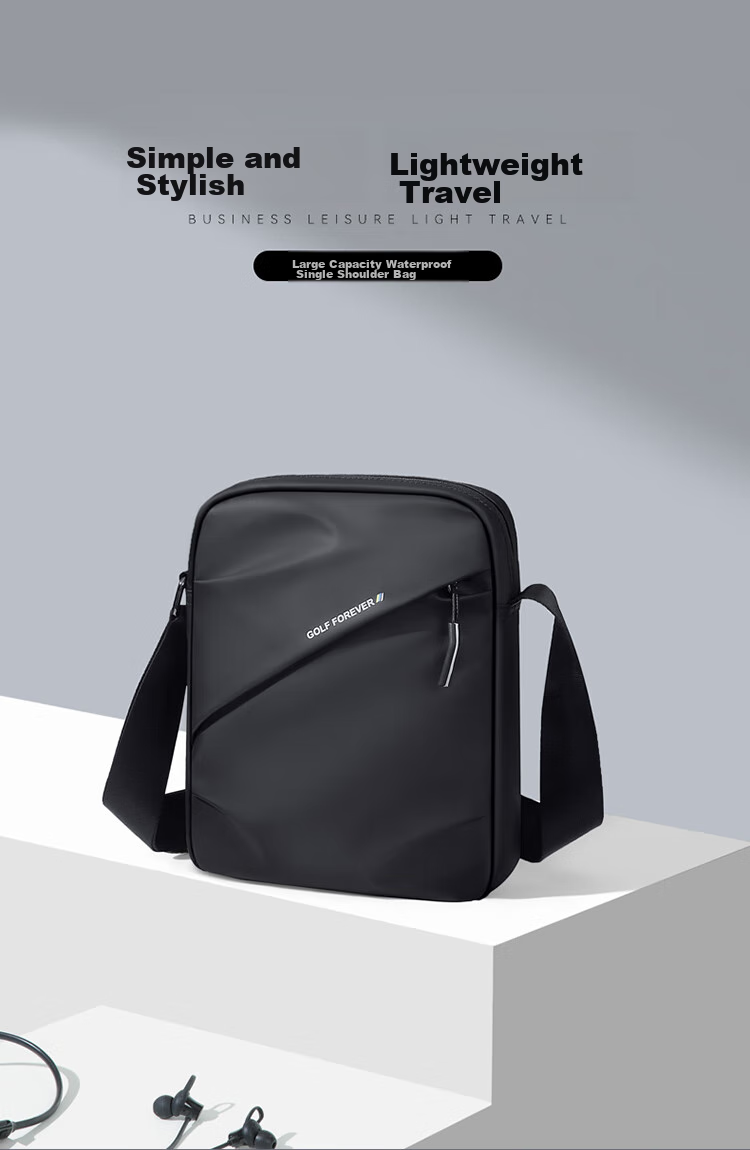 GOLF Shoulder Bag for Men, Trendy Crossbody Bag, IPad Phone Pouch, Water-Resistant Vertical Casual Commuter Small Square Bag for Me 1