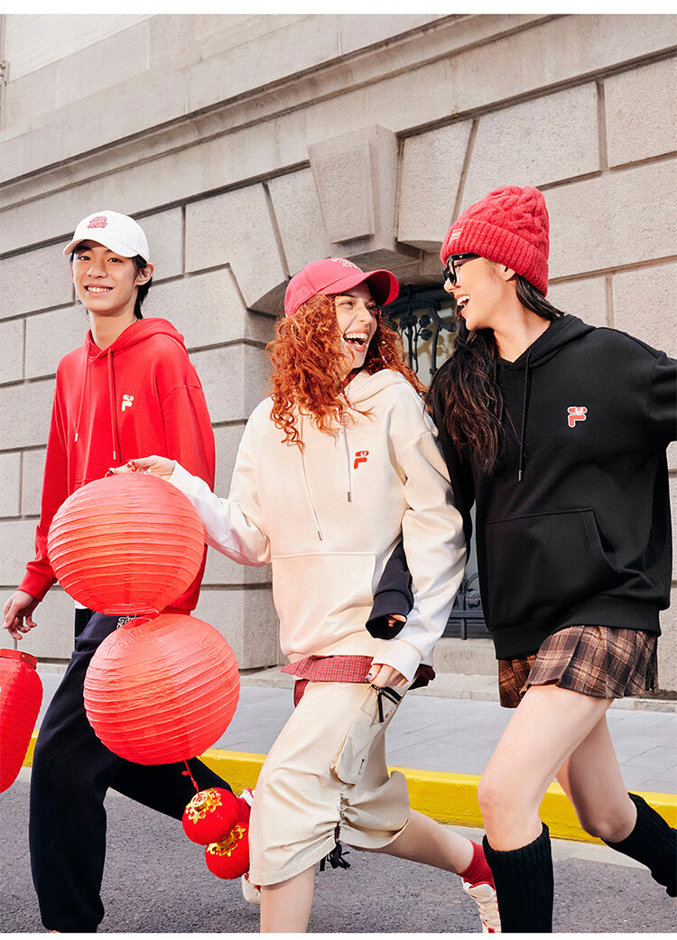 FILA FUSION Couple's Hooded Sweatshirt, Spring Fashion Pure Cotton Knitted Top 20