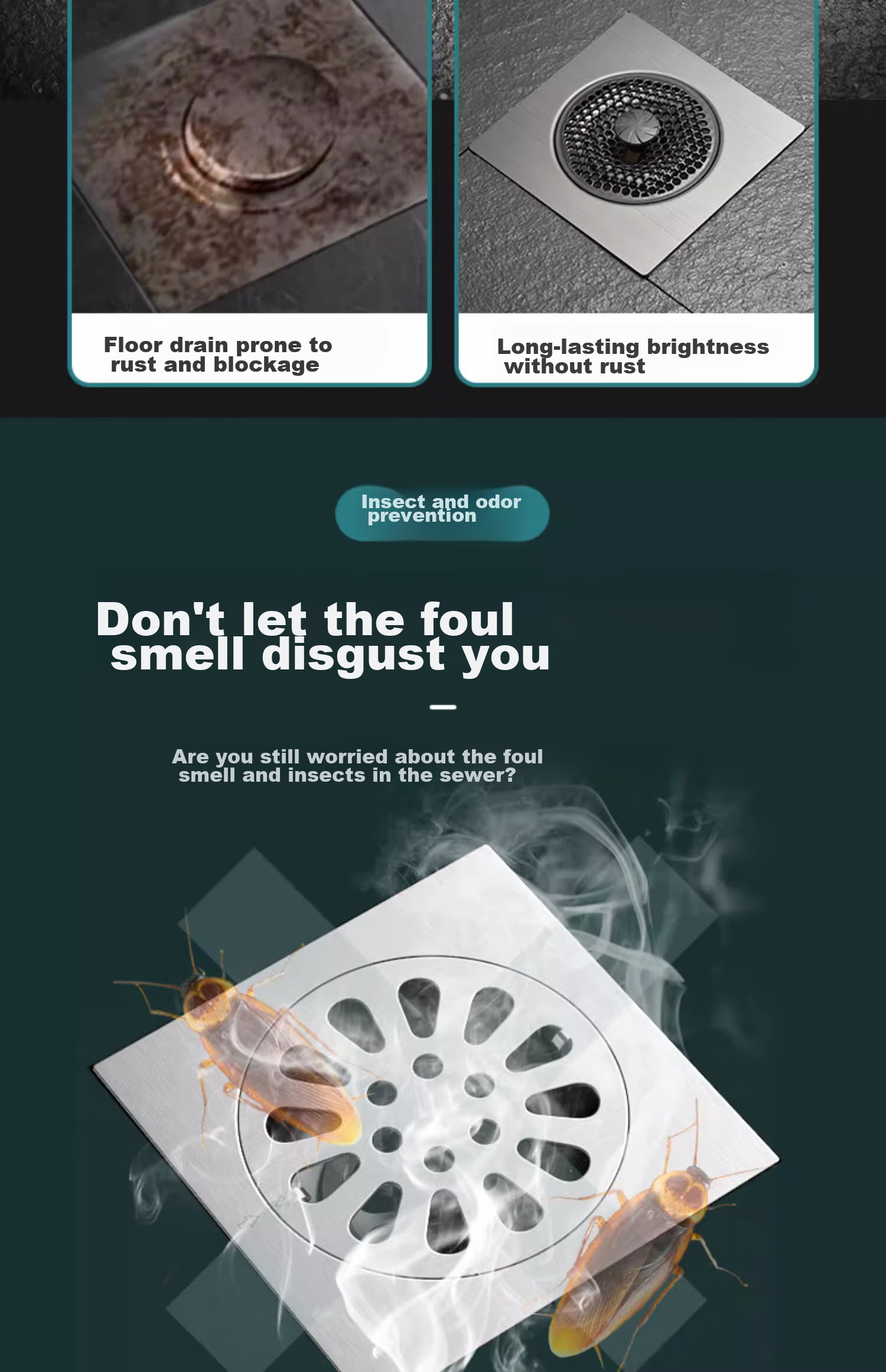 Pollock Drain Anti-Odor Core, Bathroom Drain Pipe, Sewer Anti-Odor Device, Insect And Odor Prevention Drain Core, DLXS 4