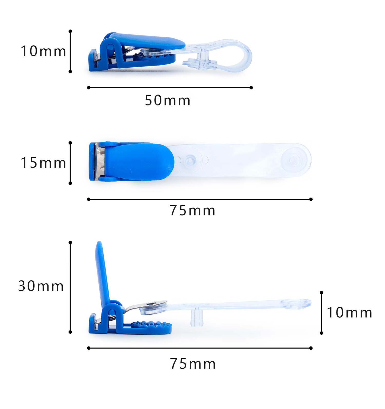 Weiji Flip-Open Plastic ID Holder, Blue, Securely Fastened, Suitable for Various IDs, Cards, Exhibition Passes, Work Permits, Employee Badges, Chest Cards, 10/Pack, 7002-BL/10 3