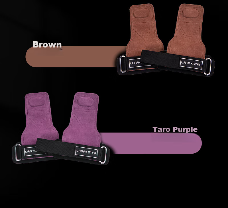 LARASTAR Pull-Up Straps, Grip Straps, Fitness Gloves, Chin-Up And Deadlift Hand Guards for Men And Women, Wrist Support, Brown Color 20