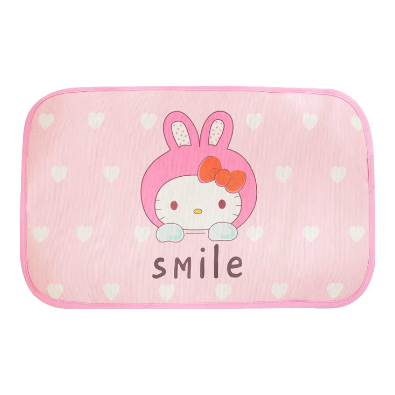 9I9 Baby Pillowcase, Summer Ice Silk, Infant Pillow Cover, Student Children's Kindergarten Dormitory School A235 Cat, 50*30