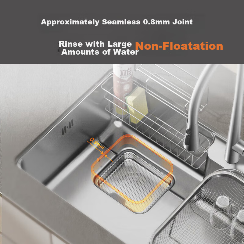 ARROW 304 Stainless Steel, Uncoated Sink, Large Single Basin, Sump Drainage, Japanese-Style, for Small Apartments, Vegetable Washing Basin [Renovation Subsidy 15%]