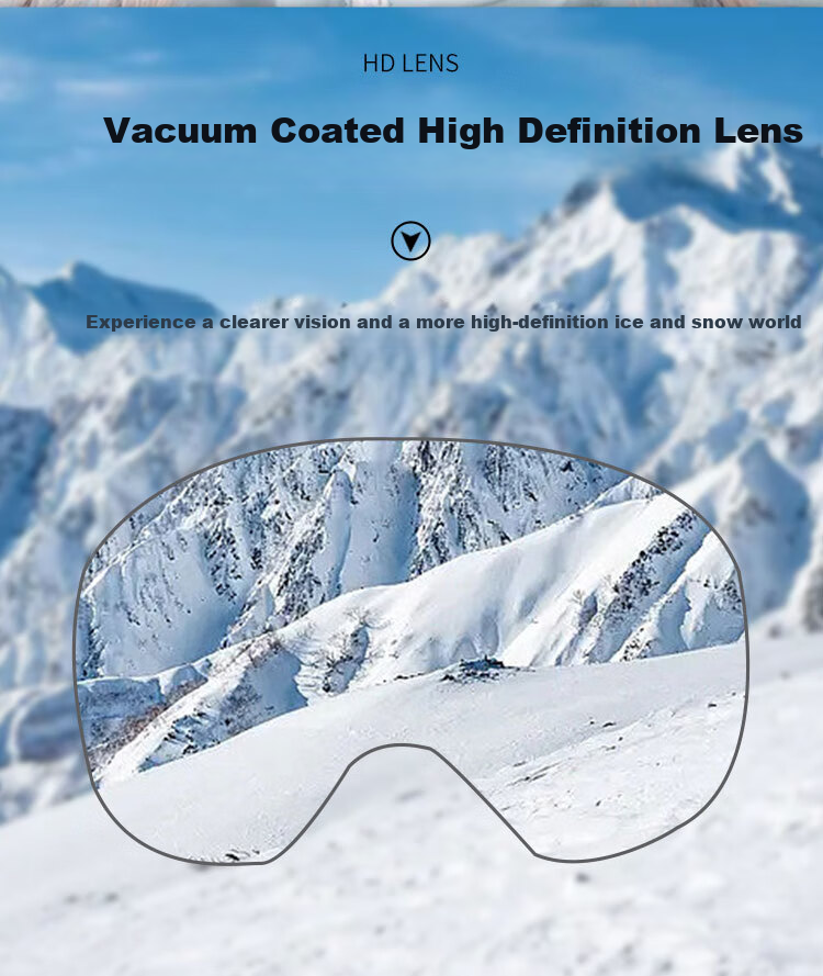 Angelamiao Polarized Double-Layer Anti-Fog Snow Goggles, Frameless, Suitable for Myopia, Windproof, Sandproof, Breathable, Outdoor Hiking, Skiing And Snowboarding Protective Eyewear 6