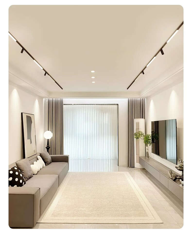 JIAOJIAOZHE Ultra-Thin Surface-Mounted Magnetic Track Light, Linear Light for Living Room Home Use, No Ceiling Mounting Required, Main Light Not Needed, 1 Meter Track 17