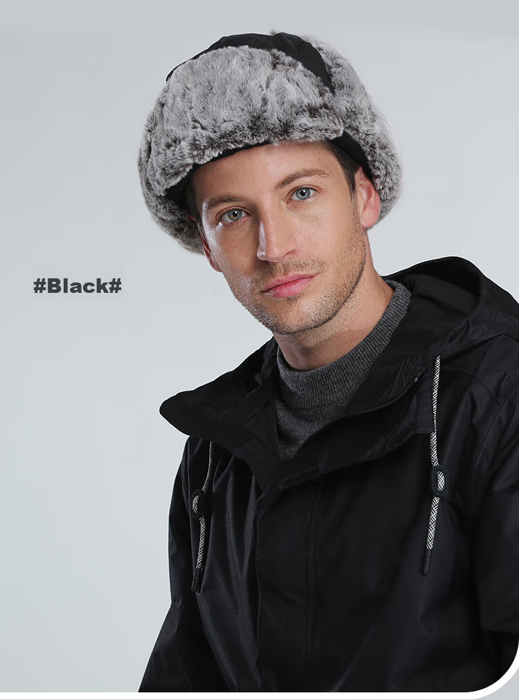 MISSION UV Warm Lei Feng Hat for Winter, Northeast Outdoor Cycling Fleece-Lined Ear Protection Windproof Cold-Resistant Hat for Men in Winter 10