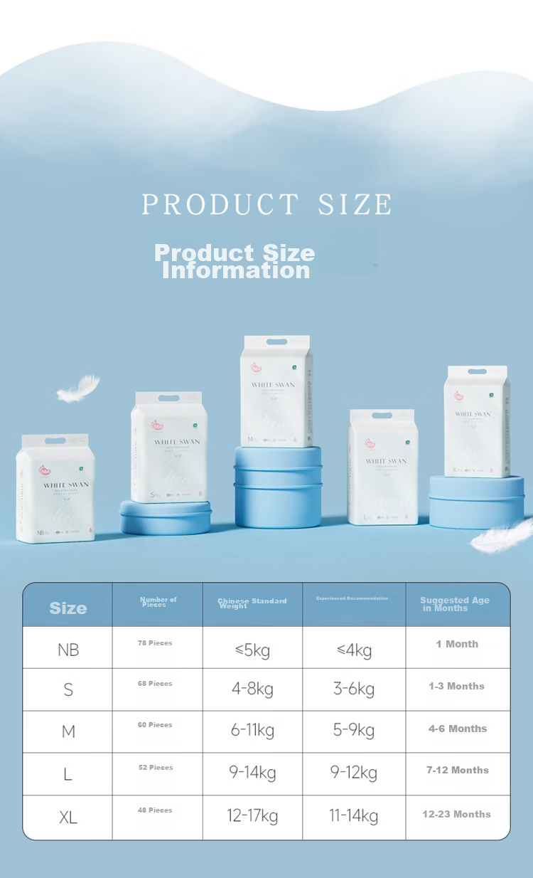 BBG Swan Series Pull-Up Diapers, Size 3XL, 42 Pieces (For Ages 17kg And Above), Velvet-Like Soft And Thin Growth Pants 16
